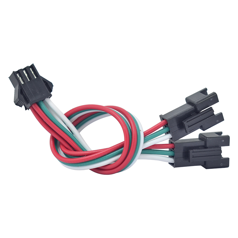 3-PIN/4-PIN 1 to 2 signal Splitter, JST Female to 2 Male for WS2811 WS2812B WS2813 WS2815 Addressable RGB led strip lights 3-PIN/4-PIN 1 to 2 signal Splitter, JST Female to 2 Male for WS2811 WS2812B WS2813 WS2815 Addressable RGB led strip lights
